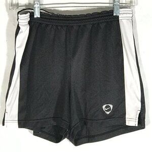 NIKE Womens Sport Athletic Training Workout Black White Stripe Shorts